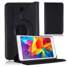 Husa piele eco toc flip negru Samsung Galaxy Tab 4 T230 7.0&amp;quot; + folie protectie foto