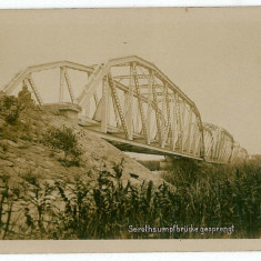 2059 - GALATI, podul peste Siret, Romania - old postcard, real PHOTO - unused