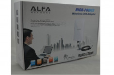 Adaptor Wifi Wireless Alfa AWUS039NH 6800mW 98dbi 10m Cablu USB foto
