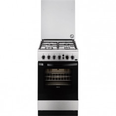 Aragaz Zanussi ZCG210V1XA, Gaz, 50 cm, 4 Arzatoare, Grill, Rotisor, Aprindere Electrica, Iluminare Cuptor, Inox foto