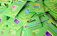 LOT Adaptor Adaptoare CARTELA Micro Sim Microsim - Apple iPhone SAMSUNG GALAXY foto