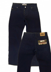 Pantaloni barbati 100% bumbac vintage indigo inchis MOTTO jeans W 33 foto