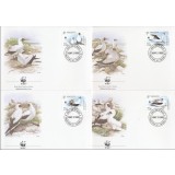 ST. VINCENT 1995 WWF PASARI PROTEJATE - SET 4 FDC-URI