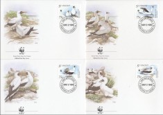 ST. VINCENT 1995 WWF PASARI PROTEJATE - SET 4 FDC-URI foto