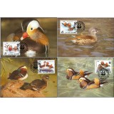 COREEA DE NORD 1987 WWF PASARI PROTEJATE RATE MANDARIN - SET 4 MAXIME