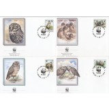 ARUBA 1994 WWF BUFNITE - SET 4 FDC-URI