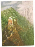% carte postala (ilustrata)-ARGES-Cetatea Poenari-acuarela de H Trenk