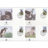 GUYANA 1990 WWF PASARI DE PRADA - SET 4 FDC-URI