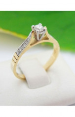 Inel aur 14k, diamante de cca. 0.26 ct, 2.44 grame foto