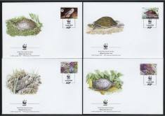 LAOS 2004 WWF BROASTE TESTOASE - SET 4 FDC-URI foto