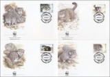 TAJIKISTAN 1996 WWF PISICI SALBATICE - SET 4 FDC-URI