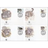 TAJIKISTAN 1996 WWF PISICI SALBATICE - SET 4 FDC-URI