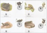 BELGIA 2000 WWF REPTILE - SET 4 FDC-URI