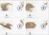 GAMBIA 1993 WF PANGOLIN - SET 4 FDC-URI