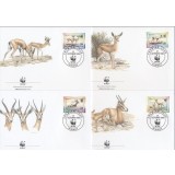 NIGER 1998 WWF ANTILOPE - SET 4 FDC-URI