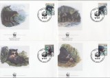 BOLIVIA 2001 WWF URSI - SET 4 FDC-URI