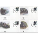 BOLIVIA 2001 WWF URSI - SET 4 FDC-URI