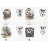 KAZAKHSTAN 1997 WWF DIHORI - SET 4 FDC-URI