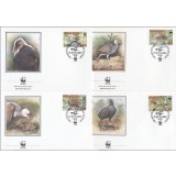 NIUAFO'OU 1992 PASARI PROTEJATE - SET 4 FDC-URI