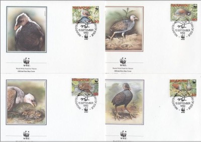 NIUAFO&amp;#039;OU 1992 PASARI PROTEJATE - SET 4 FDC-URI foto