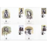 ANGOLA 2004 WWF MAIMUTE - SET 4 FDC-URI