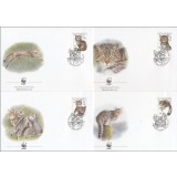 SLOVACIA 2003 WWF PISICI SALBATICE - SET 4 FDC-URI