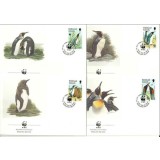FALKLAND 1991 WWF PINGUINI - SET 4 FDC-URI