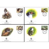 SIERRA LEONE 1994 WWF PASARI PROTEJATE - SET 4 FDC-URI