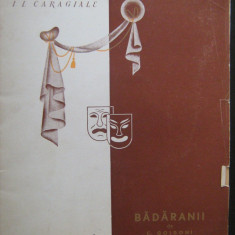 Program de teatru, stagiunea 1958 / Badaranii, Teatrul IL Caragiale