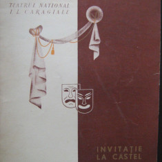 Program de teatru, stagiunea 1958 / Invitatie la castel, Teatrul IL Caragiale
