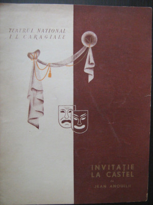 Program de teatru, stagiunea 1958 / Invitatie la castel, Teatrul IL Caragiale foto