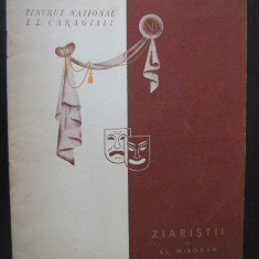 Program de teatru, stagiunea 1958 / Ziaristii, Teatrul IL Caragiale