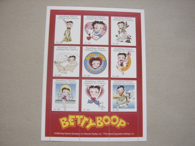 Comore 1999 desene animate Betty Boop MI 1691-1700 klb.+bloc MNH w11 foto