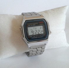 Ceas tip CASIO Retro unisex Gold &amp;amp; Silver cu lumina , alarma si cronometru foto