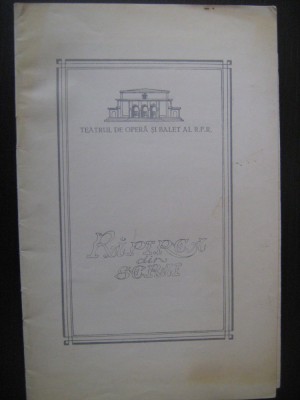 Program de opera - Opera Romana-1964 / Rapirea din Serai de Mozart foto