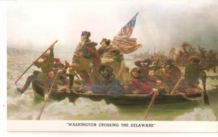 CPI (B5202) CARTE POSTALA - &quot;WASHINGTON CROSSING THE DELAWARE&quot; , 1962, LUPTA