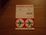 INTERFLUG German Democratic Republic Airlines - FLUGPLAN TIMETABLE - 1969