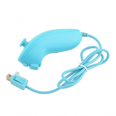 Maneta nunchuck Nintendo Wii controller albastru deschis bleu foto