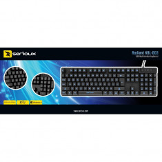 Tastatura iluminata multimedia Serioux SRXK-KBL-003 Radiant Black, conectare USB foto