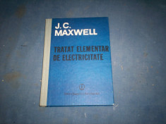 TRATAT ELEMENTAR DE ELECTRICITATE J C MAXWELL foto