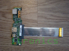 Placa Modul Pornire USB audio LAN Asus EEE PC 1001PX 60-0A2BIO1000-B02 69NA28810802-01 buton power / mufa hard disk hdd foto