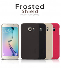 Husa Samsung Galaxy S6 Edge G925F Super Frosted Shield + Folie by Nillkin Gold foto