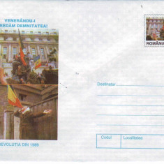 Aniversari, Revolutia din Decembrie 1989, intreg postal necirculat, 1999