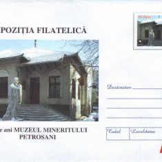 Expo. Filatelica, Muzeul Mineritului Petrosani, intreg postal necirculat, 2006
