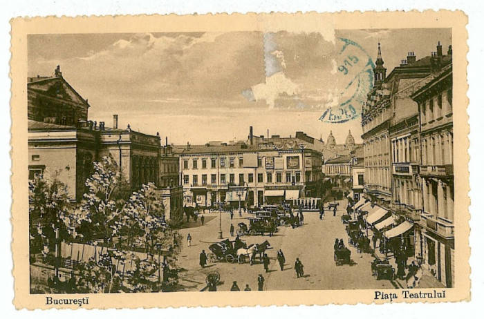 2560 - BUCURESTI, theatre market - old postcard - used - 1915