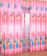 Material draperie si perdea Disney cu printese, roz foto