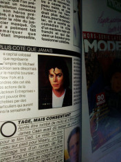 Revista franceza Nous deux - aprilie 1990 - Articol Michael Jackson foto