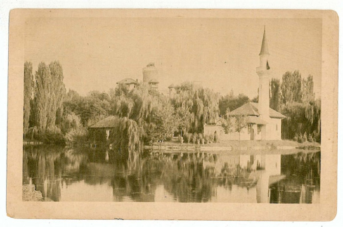 586 - BUCURESTI, Park CAROL, Mosque, Tepes Tower - old postcard - unused