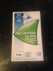 Guma Nicorette 2 mg nicotina ,aroma Icy pastile foto