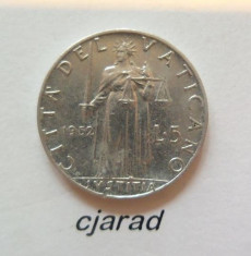 Moneda 5 Lire Vatican - 1952 (allu) *cod 204 foto
